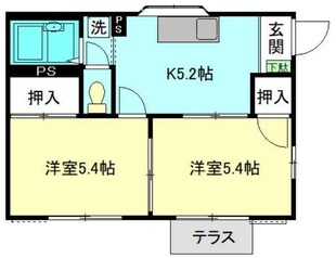 コーポラスルミネの物件間取画像